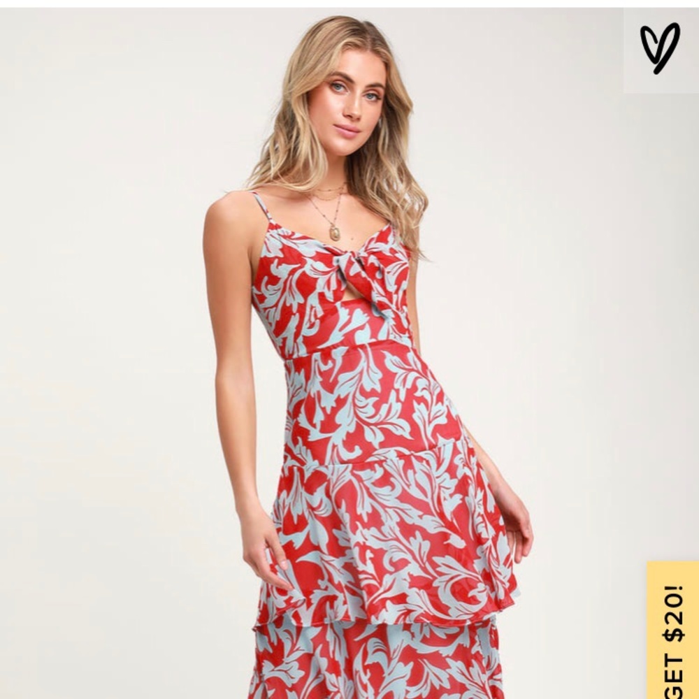 NWOT Red & Blue Lulu’s Dress
